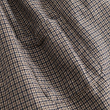 Houndstooth dress with brown-blue check fabric (close-up)
