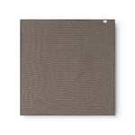 Airo scarf with houndstooth pattern in dark brown and blue, folded square