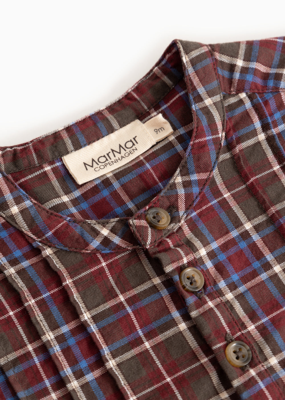 Checkered shirt with buttons and MarMar Copenhagen label at neckline