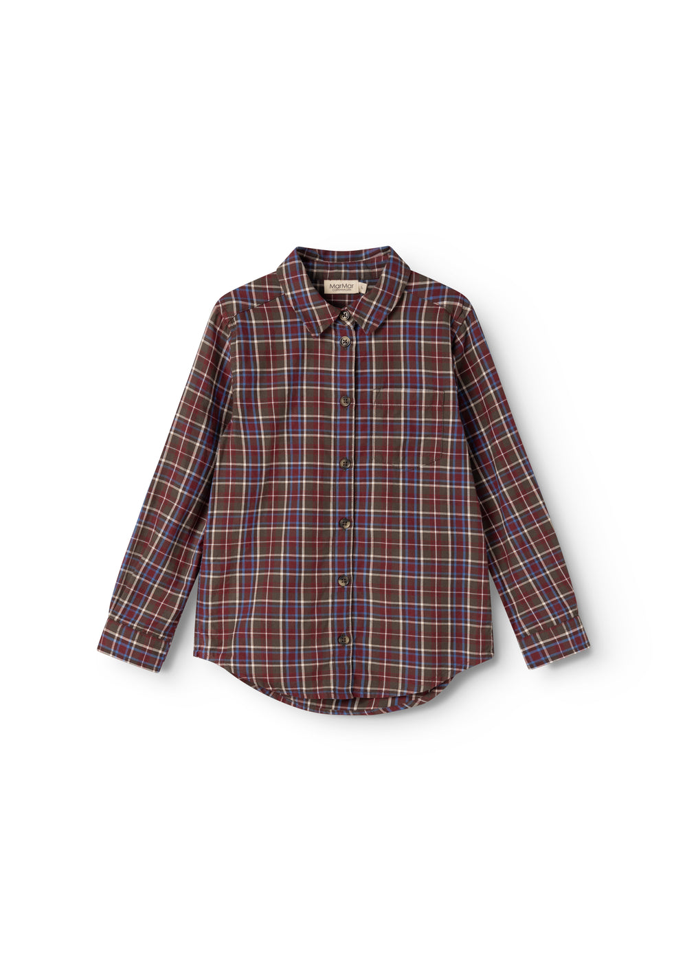 Tommy Ternet shirt in dark chocolate, button closure and long sleeves