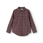 Tommy Ternet shirt in dark chocolate, button closure and long sleeves
