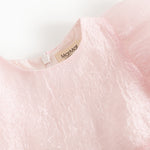 Pink dress with ruched neckline and visible MarMar label