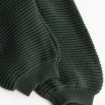 Perrin knit pants jungle green with ribbed cuffs at leg openings