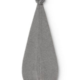 Alfen gray mottled knit elf hat, pointed shape with pompom on top