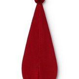Alfen knitted Santa hat with long stripes and tassel in cherry red