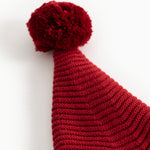 Alfen knitted Santa hat in cherry red with large pompom