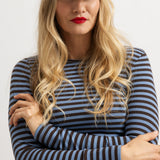 Tamra W, T-shirt - Blue Heaven Stripe