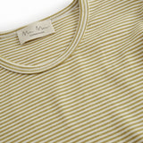 Womensmet t-shirt with green stripes