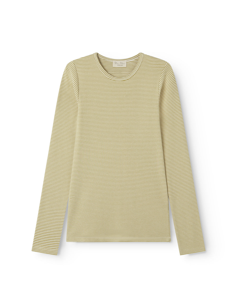 Womensmet t-shirt with green stripes