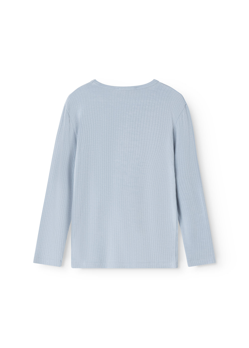 Light blue long-sleeve T-shirt set, back view