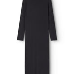 Sort cardigan with round neckline and long sleeves in solid fabric