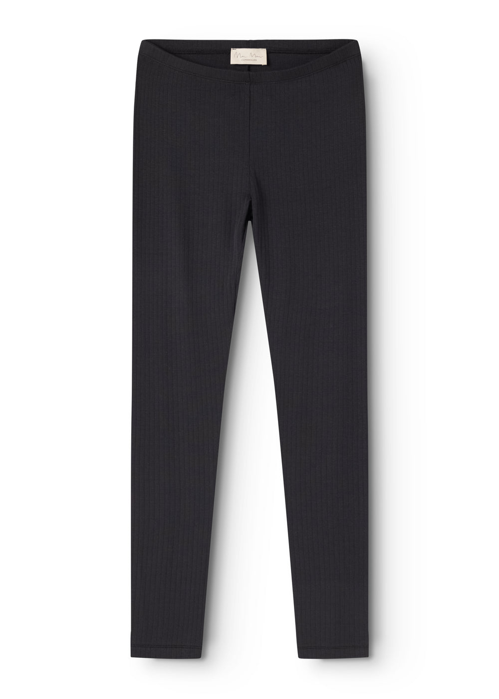 Straight trousers with slanted pleats and straight legs, elastic at the waist.