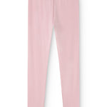 Pink trousers with ribbed surface and straight legs