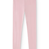 Pink pants with straight legs and elastic waistband