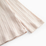 Red long-sleeved pointelle t-shirt for women