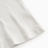 White short-sleeved pointelle t-shirt for women