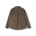Dark olive shirt with back seam and long sleeves