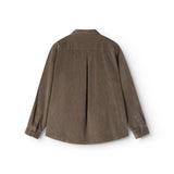 Dark olive shirt with back seam and long sleeves