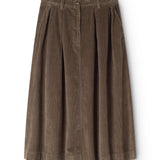 Brown lower part with snap closure and wide calf front