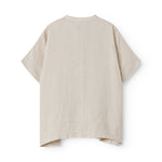 Kortærmet beige skjorte til kvinder