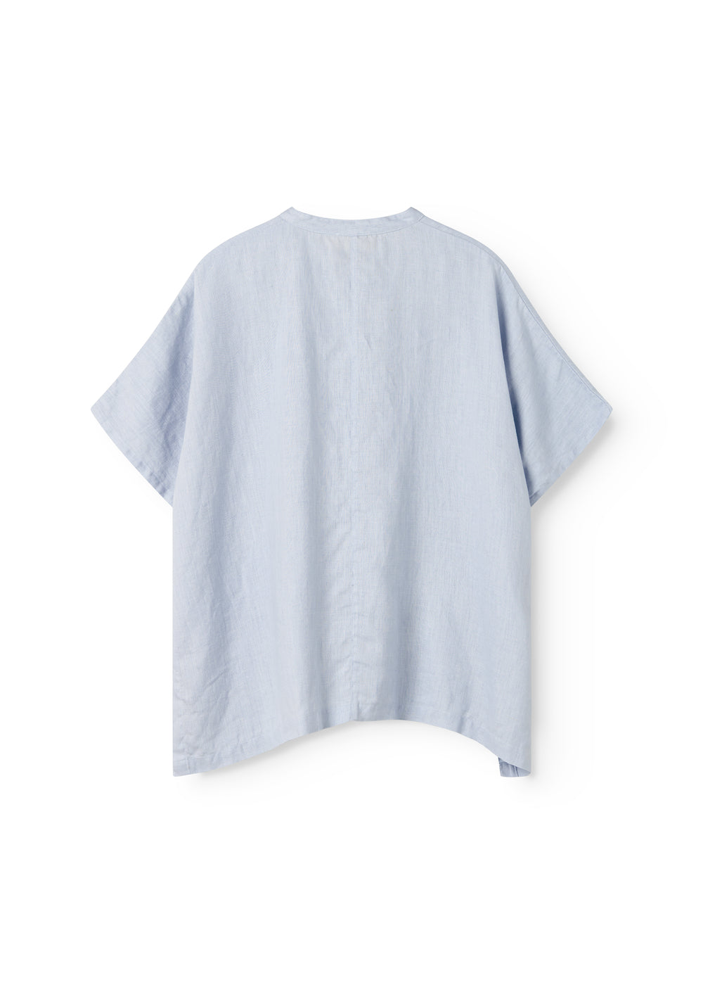 Kortærmet lyseblå skjorte til kvinder