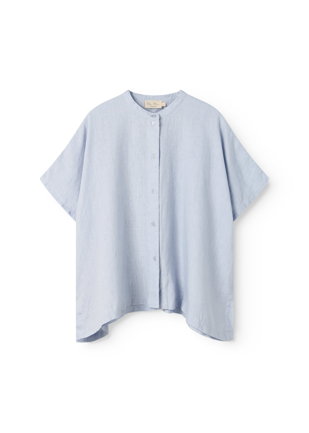 Short light blue shirt for women