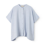 Short light blue shirt for women