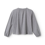 Langærmet bluse til kvinder med ternet mønster