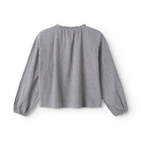 Langærmet bluse til kvinder med ternet mønster