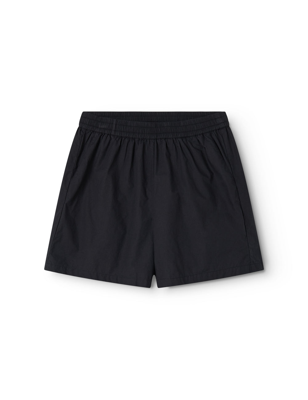 Black women's shorts with elastic waistband