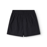 Black women's shorts with elastic waistband