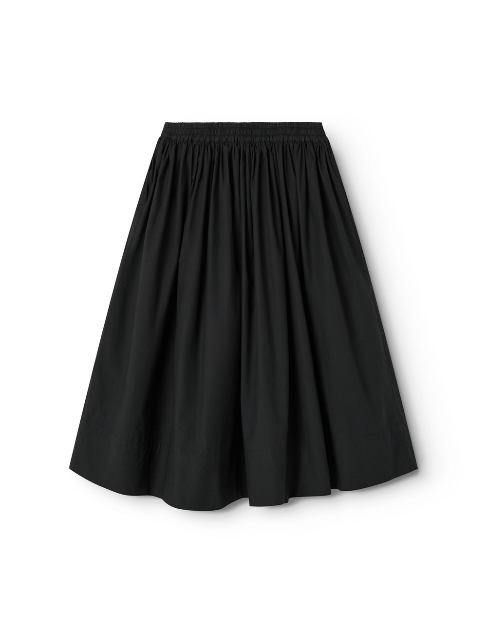 Sort women's skirts with elastic in the waist and a slightly pleated top.