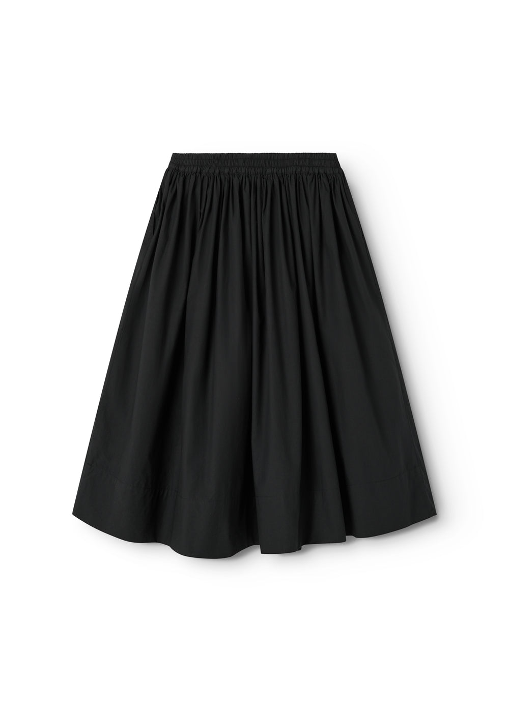 Sort women's skirts with elastic in the waist and a slightly pleated top.