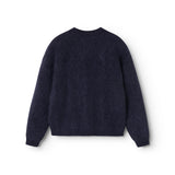 Tavon W, Knit Cardigan - Darkness Melange