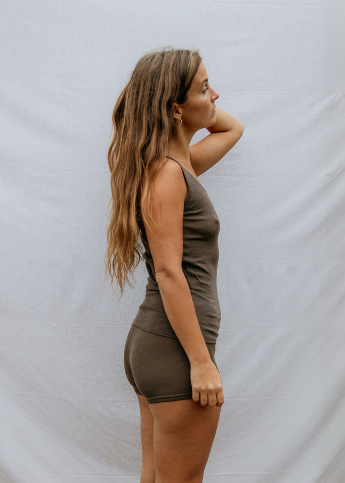 Poe W, Wool Pointelle Underpants - Terre