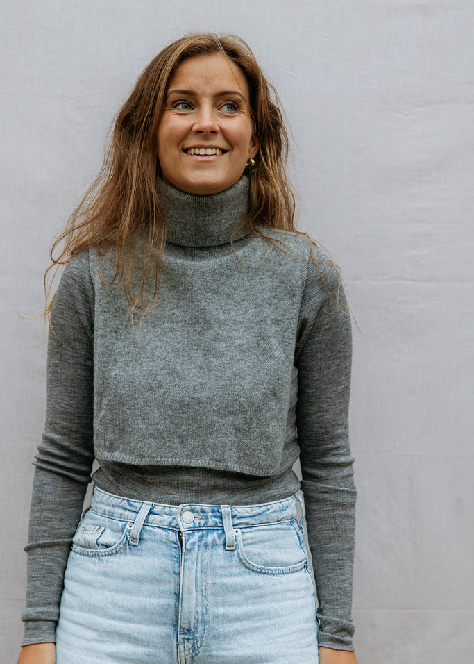 Arni W, Kashmir Scarf - Gray Melange