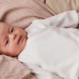 Tuba Wrap LS, Blouse - Gray Sand picot