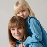 Takaia LS, Blouse - Clear Blue Dobby