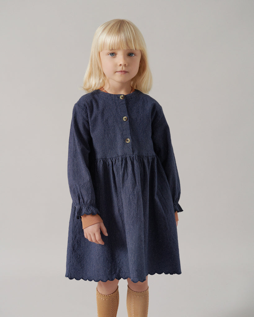 Dagmara Scallop, Dress - Blue