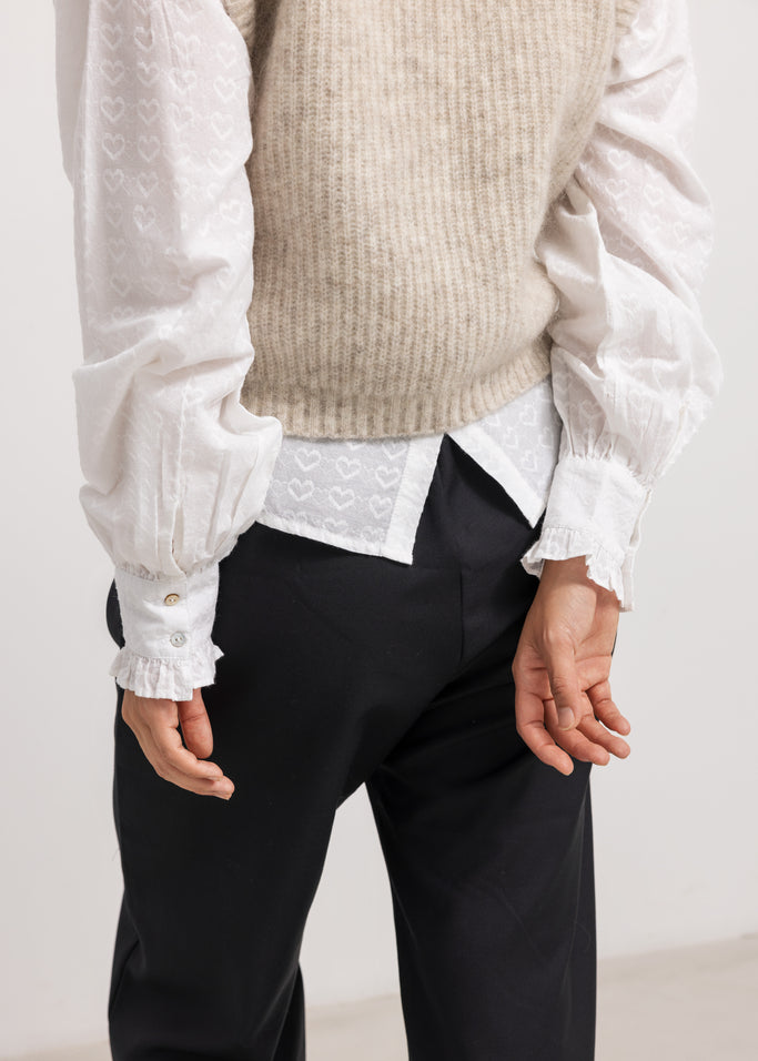 Taj W, Knitted Vest - Cashew Melange