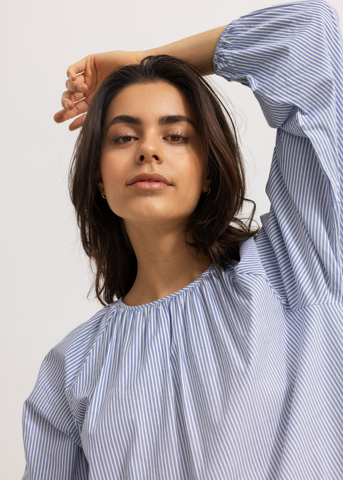 Daloma W, Dress - Bolich Blue Strips