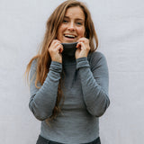 Trisha W, Blouse - Mid Gray Melange