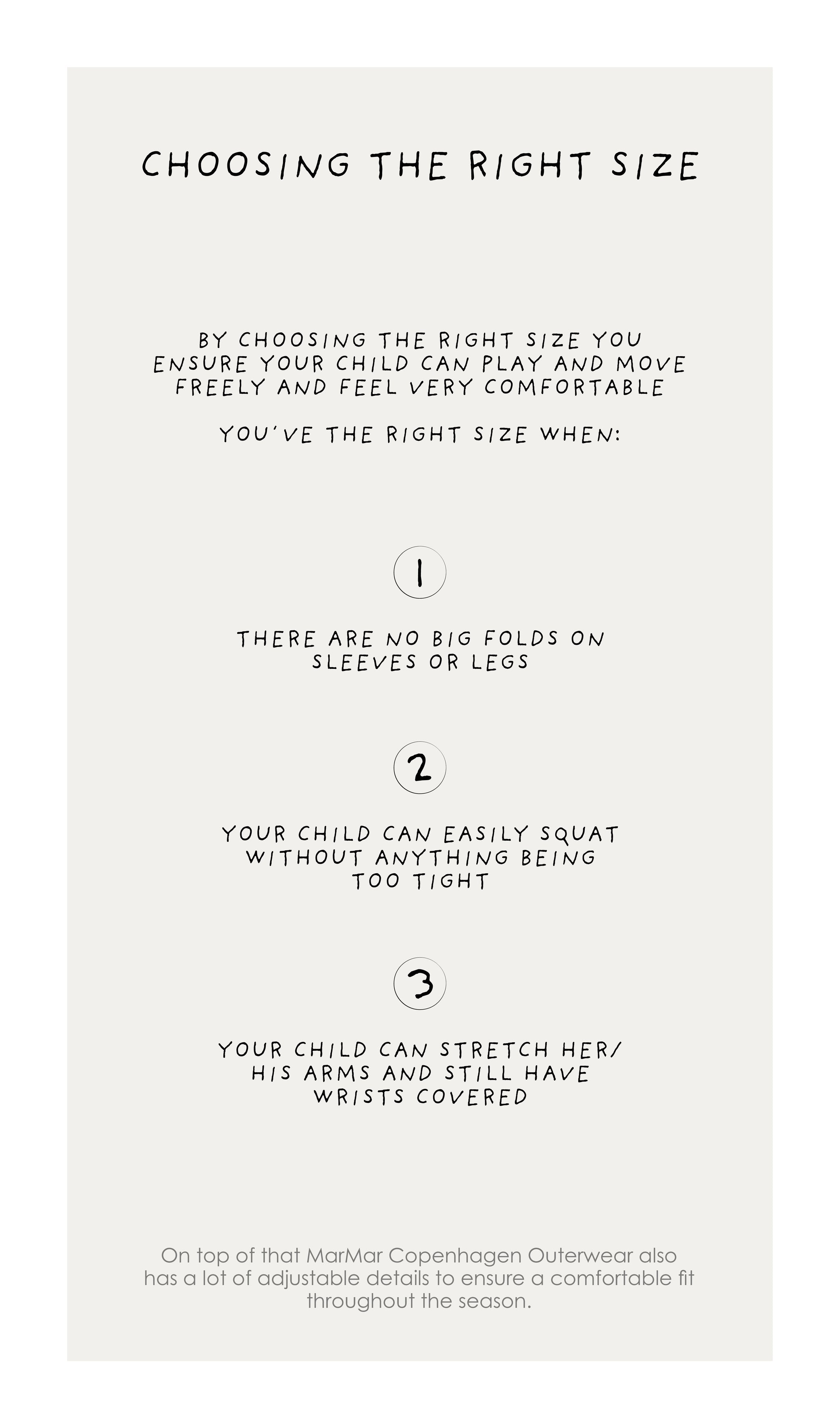 Oxford coat size guide with steps and measurement advice in text