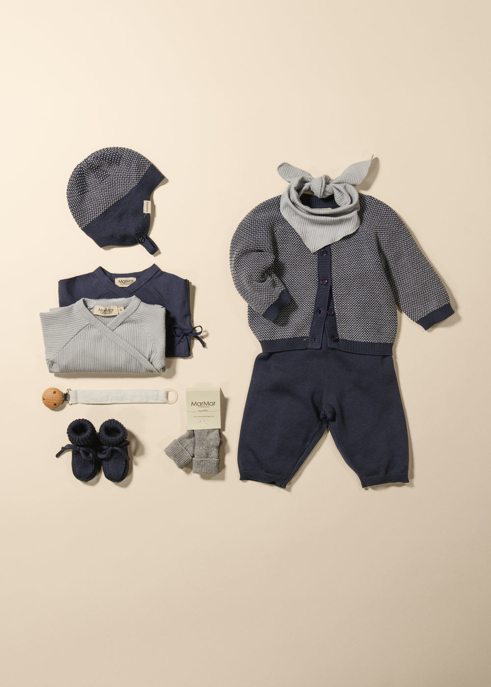 Newborn Socks 2-pack, Socks - Light Grey Melange