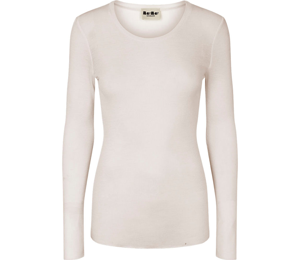 Tamra W, Uld rib bluse - Pepple - MarMar Copenhagen