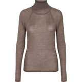 Trisha W, Bluse - Dusty Brown Mel. - MarMar Copenhagen