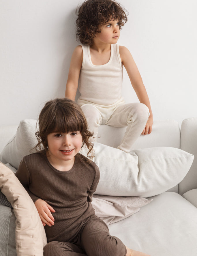 Lay, Wool Rib Leggings - Terre - MarMar Copenhagen