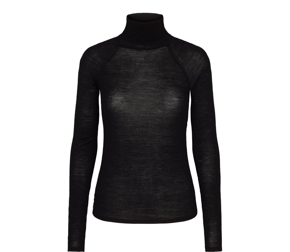 Trisha W, Bluse - Black - MarMar Copenhagen