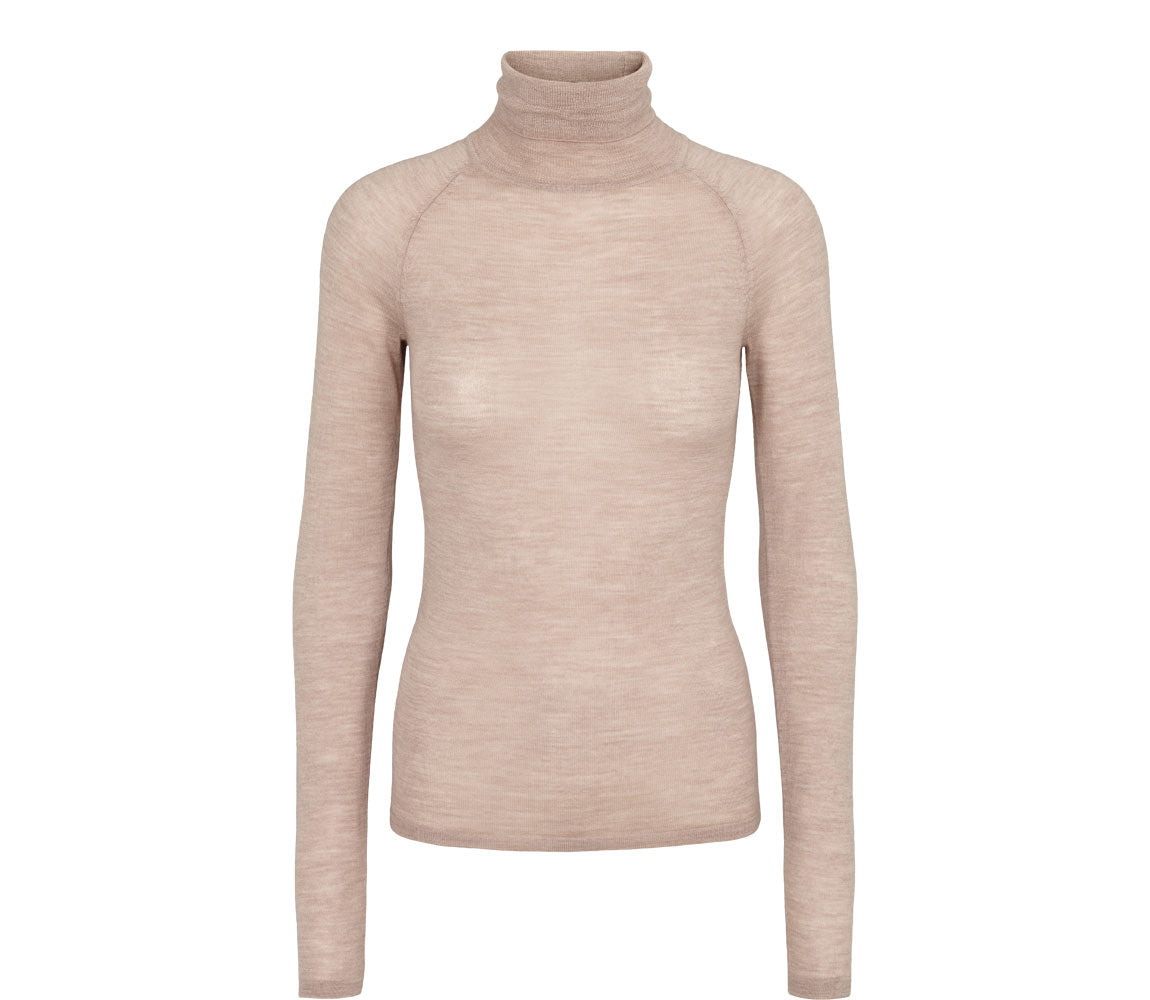 Trisha W, Bluse - Nougat Melange - MarMar Copenhagen